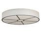 Meyda Lighting Cilindro 48" 8-Light Timeless Bronze Flush Mount Light With White Eggshell Textrene And Statuario Idalight Shade