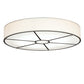 Meyda Lighting Cilindro 48" 8-Light Timeless Bronze Flush Mount Light With White Eggshell Textrene And Statuario Idalight Shade