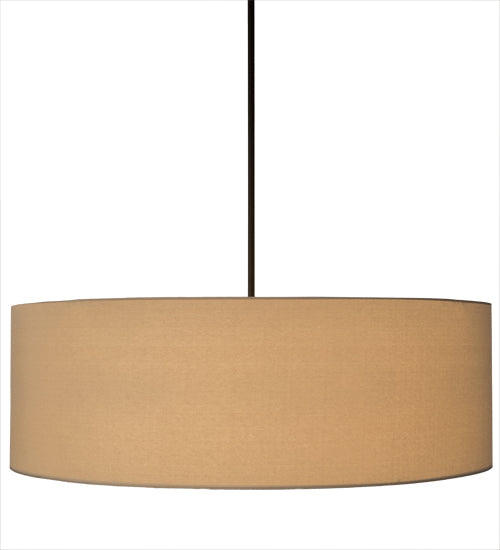 Meyda Lighting Cilindro 48" 8-Light Timeless Bronze Pendant Light With Beige Natural Textrene and White Statuario Idalight Shade Glass