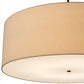 Meyda Lighting Cilindro 48" 8-Light Timeless Bronze Pendant Light With Beige Natural Textrene and White Statuario Idalight Shade Glass