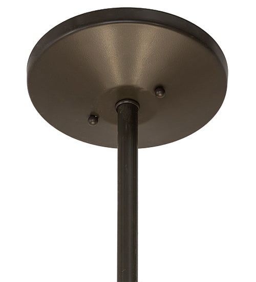 Meyda Lighting Cilindro 48" 8-Light Timeless Bronze Pendant Light With Beige Natural Textrene and White Statuario Idalight Shade Glass