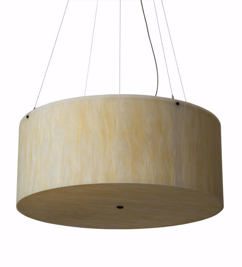 Meyda Lighting Cilindro 48" 8-Light Timeless Bronze Pendant Light With Beige Sahara Taupe Idalight Shade Glass