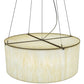 Meyda Lighting Cilindro 48" 8-Light Timeless Bronze Pendant Light With Beige Sahara Taupe Idalight Shade Glass