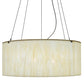 Meyda Lighting Cilindro 48" 8-Light Timeless Bronze Pendant Light With Beige Sahara Taupe Idalight Shade Glass