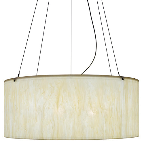 Meyda Lighting Cilindro 48" 8-Light Timeless Bronze Pendant Light With Beige Sahara Taupe Idalight Shade Glass