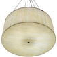 Meyda Lighting Cilindro 48" 8-Light Timeless Bronze Pendant Light With Beige Sahara Taupe Idalight Shade Glass