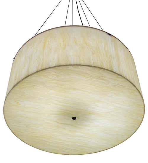 Meyda Lighting Cilindro 48" 8-Light Timeless Bronze Pendant Light With Beige Sahara Taupe Idalight Shade Glass