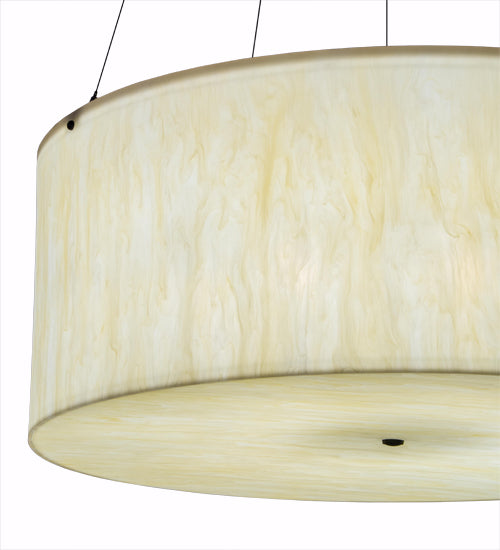 Meyda Lighting Cilindro 48" 8-Light Timeless Bronze Pendant Light With Beige Sahara Taupe Idalight Shade Glass