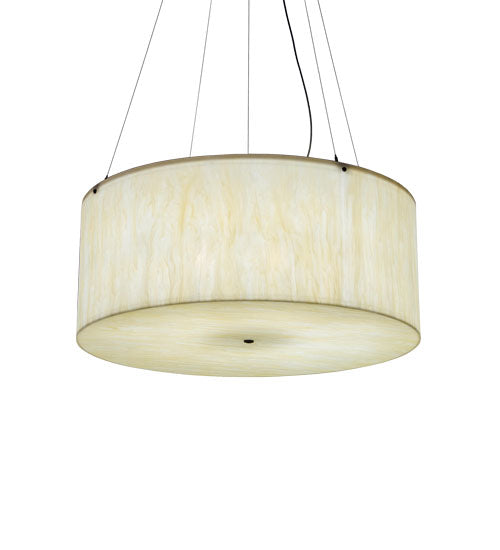 Meyda Lighting Cilindro 48" 8-Light Timeless Bronze Pendant Light With Sahara Taupe Idalight Shade