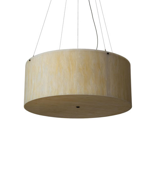 Meyda Lighting Cilindro 48" 8-Light Timeless Bronze Pendant Light With Sahara Taupe Idalight Shade