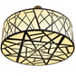 Meyda Lighting Cilindro 48" 8-Light Wrought Iron Rich Pendant Light With Ivory Provostone Idalight Shade Glass
