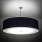 Meyda Lighting Cilindro 48" LED Brushed Nickel Pendant Light With Blue Textrene & Statuario Idalight Shade