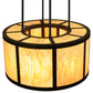 Meyda Lighting Cilindro 48"W x 148"H 8-Light Oil Rubbed Bronze Vicksburg Semi-flush Mount Ceiling Light With Randsburg Rock Idalight Shade