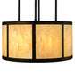 Meyda Lighting Cilindro 48"W x 148"H 8-Light Oil Rubbed Bronze Vicksburg Semi-flush Mount Ceiling Light With Randsburg Rock Idalight Shade