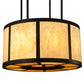 Meyda Lighting Cilindro 48"W x 148"H 8-Light Oil Rubbed Bronze Vicksburg Semi-flush Mount Ceiling Light With Randsburg Rock Idalight Shade