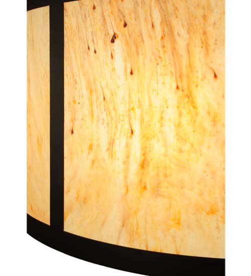 Meyda Lighting Cilindro 48"W x 148"H 8-Light Oil Rubbed Bronze Vicksburg Semi-flush Mount Ceiling Light With Randsburg Rock Idalight Shade