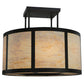Meyda Lighting Cilindro 48"W x 38"H 8-Light Oil Rubbed Bronze Vicksburg Semi-flush Mount Ceiling Light With Randsburg Rock Idalight Shade
