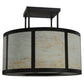 Meyda Lighting Cilindro 48"W x 38"H 8-Light Oil Rubbed Bronze Vicksburg Semi-flush Mount Ceiling Light With Randsburg Rock Idalight Shade