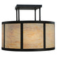 Meyda Lighting Cilindro 48"W x 38"H 8-Light Oil Rubbed Bronze Vicksburg Semi-flush Mount Ceiling Light With Randsburg Rock Idalight Shade