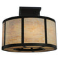 Meyda Lighting Cilindro 48"W x 38"H 8-Light Oil Rubbed Bronze Vicksburg Semi-flush Mount Ceiling Light With Randsburg Rock Idalight Shade