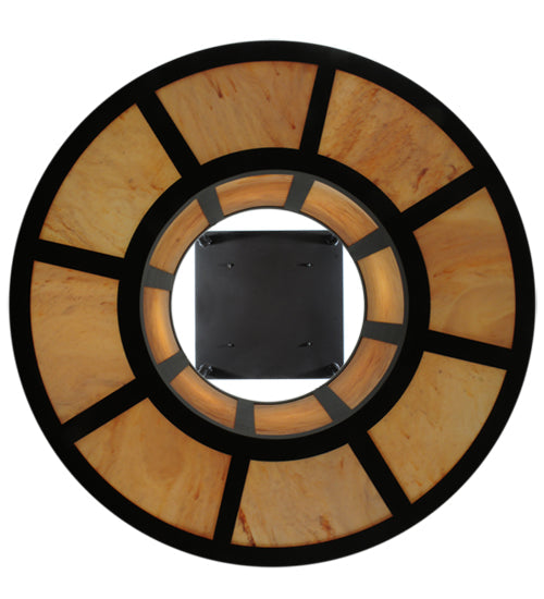 Meyda Lighting Cilindro 48"W x 38"H 8-Light Oil Rubbed Bronze Vicksburg Semi-flush Mount Ceiling Light With Randsburg Rock Idalight Shade