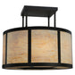 Meyda Lighting Cilindro 48"W x 38"H 8-Light Oil Rubbed Bronze Vicksburg Semi-flush Mount Ceiling Light With Randsburg Rock Idalight Shade
