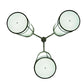 Meyda Lighting Cilindro 49" 3-Light Polished Nickel Jackson Hall Chandelier With White Statuario Idalight Shade