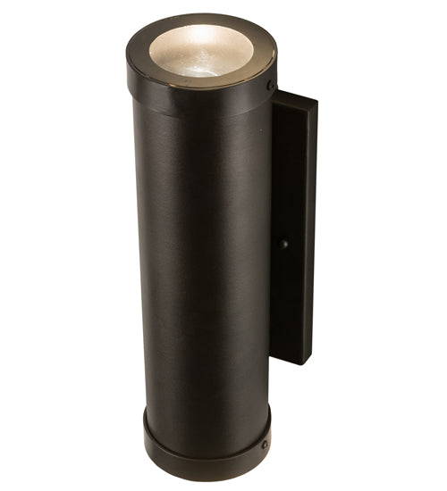 Meyda Lighting Cilindro 5" 2-Light Exterior Oil Rubbed Bronze Hayden Wall Sconce With Clear Shade Glass