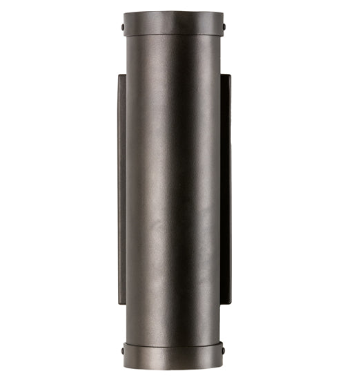 Meyda Lighting Cilindro 5" 2-Light Exterior Oil Rubbed Bronze Hayden Wall Sconce With Clear Shade Glass