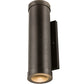 Meyda Lighting Cilindro 5" 2-Light Exterior Oil Rubbed Bronze Hayden Wall Sconce With Clear Shade Glass