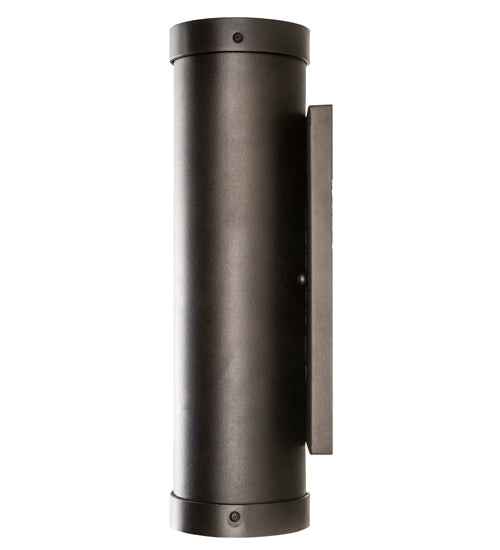 Meyda Lighting Cilindro 5" 2-Light Exterior Oil Rubbed Bronze Hayden Wall Sconce With Clear Shade Glass