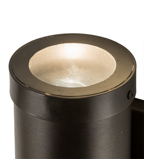 Meyda Lighting Cilindro 5" 2-Light Exterior Oil Rubbed Bronze Hayden Wall Sconce With Clear Shade Glass