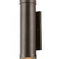 Meyda Lighting Cilindro 5" 2-Light Exterior Oil Rubbed Bronze Hayden Wall Sconce With Clear Shade Glass
