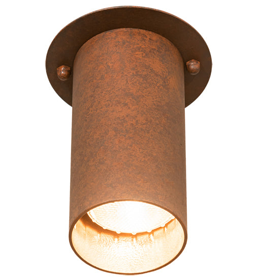Meyda Lighting Cilindro 5" 2-Light Rusty Nail Camden Flush Mount Light