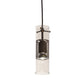 Meyda Lighting Cilindro 5" Antique Copper Golpe Mini Pendant Light With Clear Shade Glass