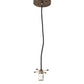 Meyda Lighting Cilindro 5" Antique Copper Mini Pendant Light With White Shade Glass