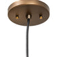 Meyda Lighting Cilindro 5" Antique Copper Mini Pendant Light With White Shade Glass