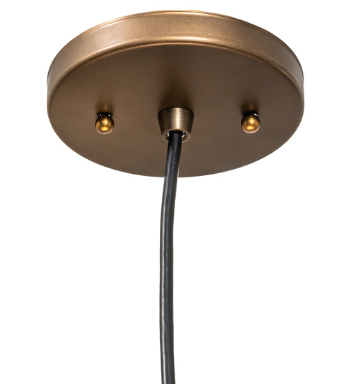 Meyda Lighting Cilindro 5" Antique Copper Mini Pendant Light With White Shade Glass