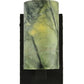 Meyda Lighting Cilindro 5" Black Wall Sconce With Light Dark Green Jadestone Shade