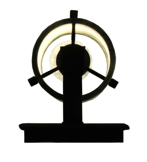 Meyda Lighting Cilindro 5" Black Wall Sconce With Light Dark Green Jadestone Shade