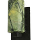 Meyda Lighting Cilindro 5" Black Wall Sconce With Light Dark Green Jadestone Shade