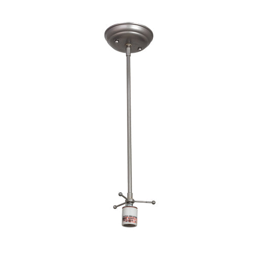Meyda Lighting Cilindro 5" Brushed Nickel Mini Pendant Light With Ambra Siena Idalight Shade Glass