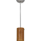 Meyda Lighting Cilindro 5" Brushed Nickel Mini Pendant Light With Ambra Siena Idalight Shade Glass
