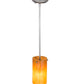 Meyda Lighting Cilindro 5" Brushed Nickel Mini Pendant Light With Ambra Siena Idalight Shade Glass