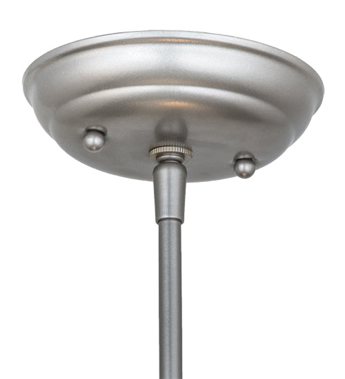 Meyda Lighting Cilindro 5" Brushed Nickel Mini Pendant Light With Ambra Siena Idalight Shade Glass