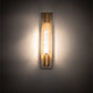 Meyda Lighting Cilindro 5" Champagne Metallic Pipette Wall Sconce With Clear Reeded Shade Glass