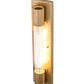 Meyda Lighting Cilindro 5" Champagne Metallic Pipette Wall Sconce With Clear Reeded Shade Glass