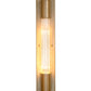 Meyda Lighting Cilindro 5" Champagne Metallic Pipette Wall Sconce With Clear Reeded Shade Glass