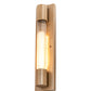 Meyda Lighting Cilindro 5" Champagne Metallic Pipette Wall Sconce With Clear Reeded Shade Glass
