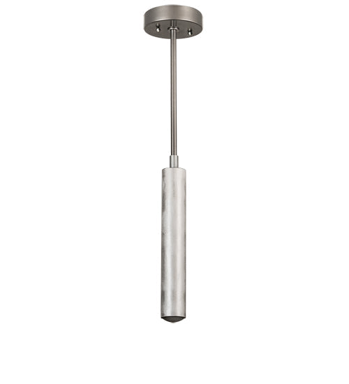 Meyda Lighting Cilindro 5" Etched Aluminum & Nickel Powder Coat Mini Pendant Light With Statuario Idalight Shade